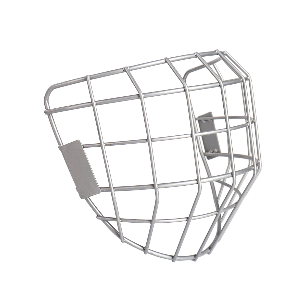 Stříbrná přilba klec na lední hokej s obličejovým štítem
