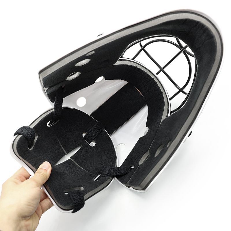 Vysoce odolná juniorská brankářská přilba pro pozemní hokej