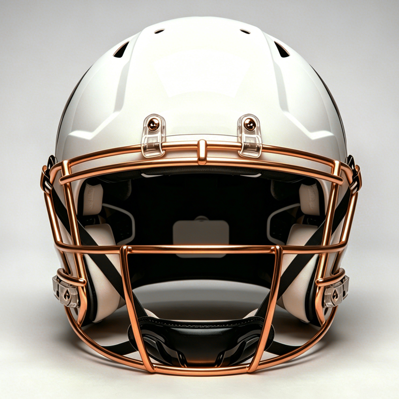 Prémiová Heavy-Duty Chrome Orange Obličejová maska ​​pro americký fotbal